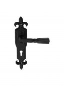 LF5113 - Carlisle Brass Ludlow Foundries Barley Twist Lever on Gothic Style Lock Back Plate Black Antique