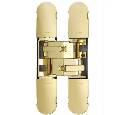 Click Here To Enlarge This Photo Of CI001129OTT00 - Carlisle Brass CEAM 1129 3D Concealed Hinge 100 x 22mm (Max 25kg per 2 hinges, 40 kg per 3 hinges) Polished Brass