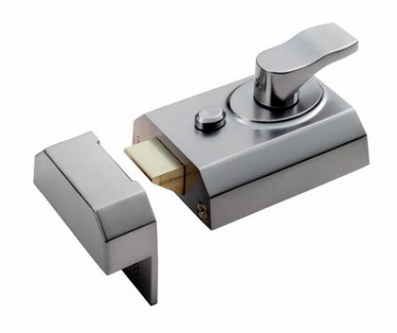 Click Here To Enlarge This Photo Of RCN8260SC - Carlisle Brass Eurospec Rim Cylinder Nightlatch 60mm c/w Cylinder Satin Chrome