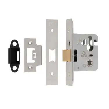 Click Here To Enlarge This Photo Of MCN5025SSS - Carlisle Brass Eurospec Easi-T Mortice Cylinder Nightlatch &lbrack;CE&rsqb; - Lockcase Only 68mm Satin Stainless Steel
