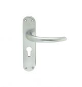 EL31YSC - Carlisle Brass Manital 'Lilla' Euro Profile Lock Lever Handles (47.5mm c/c) Satin Chrome