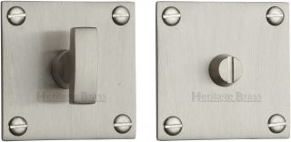 BAU1555-SN Heritage Brass Square Low Profile Thumbturn & Emergency Release Satin Nickel Finish