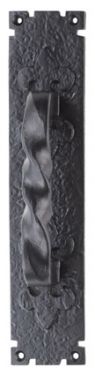 Click Here To Enlarge This Photo Of LF5101 - Carlisle Brass Ludlow Foundries Barley Twist Pull Handle On Backplate 310 x 65mm Black Antique