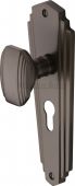 CHA1948-MB Heritage Brass Mortice Knob on Euro Profile Plate Charlston Design Matt Bronze Finish