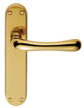 Click Here To Enlarge This Photo Of EL12 - Carlisle Brass Manital 'Ibra' Latch Lever Handles Polished Brass