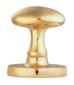 M34 - Carlisle Brass Manital Victorian Oval Mortice Knob Set Polished Brass