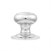 M51CP - Carlisle Brass Centre Door Knob 86mm Rose Polished Chrome