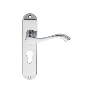 Click Here To Enlarge This Photo Of DL180YCP - Carlisle Brass 'Andros' Euro Profile Lever Lock Furniture (47.5mm c/c) Polished Chrome
