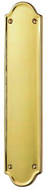 Click Here To Enlarge This Photo Of DL20 - Carlisle Brass Finger Plate Shaped End 305 x 64mm Polished Brass