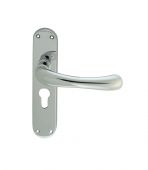 EL11YCP - Carlisle Brass Manital 'Ibra' Euro Profile Lock Lever Handles (47.5mm c/c) Polished Chrome
