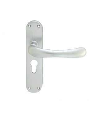 Click Here To Enlarge This Photo Of EL11YSC - Carlisle Brass Manital 'Ibra' Euro Profile Lock Lever Handles (47.5mm c/c) Satin Chrome