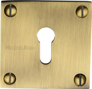 Click Here To Enlarge This Photo Of BAU1556-AT Heritage Brass Keyhole Escutcheon Antique Brass Finish
