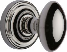 CHE7373-PNF Heritage Brass Mortice Knob on Rose Chelsea Design Polished Nickel Finish