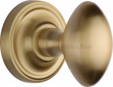 CHE7373-SB Heritage Brass Mortice Knob on Rose Chelsea Design Satin Brass Finish