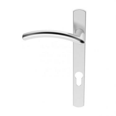 Click Here To Enlarge This Photo Of SZS03NP92SCLH - Carlisle Brass Serozzetta 'Verde' Levers on Narrow Plate (92mm Centres - 124mm Screw Centres) Left Hand - Satin Chrome