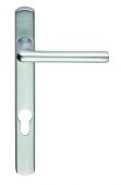 SZS01NP92SC - Carlisle Brass Serozzetta 'Rosa' Levers on Narrow Plate (92mm Centres - 123mm Screw Centres) Satin Chrome