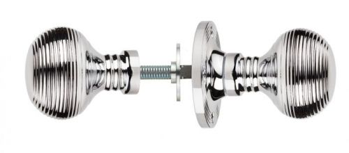 Click Here To Enlarge This Photo Of M1001RCP - Carlisle Brass Manital Queen Anne Rim Knob Set Polished Chrome