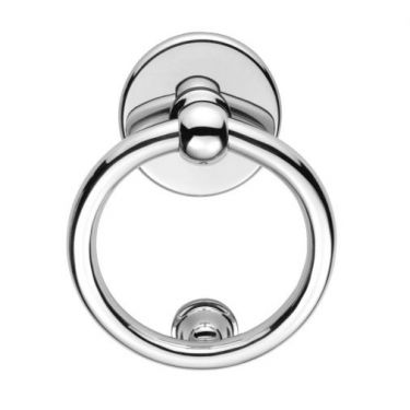 Click Here To Enlarge This Photo Of M37CP - Carlisle Brass Victorian Ring Door Knocker 134mm Polished Chrome