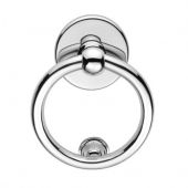 M37CP - Carlisle Brass Victorian Ring Door Knocker 134mm Polished Chrome