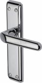 DEC3010-PC Heritage Brass Door Handle Lever Latch Deco Design Polished Chrome Finish