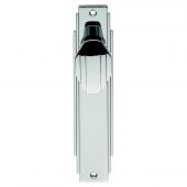 ADR022CP - Carlisle Brass Art Deco Knob on Latch Backplate Polished Chrome