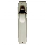 ADR022SN - Carlisle Brass Art Deco Knob on Latch Backplate Satin Nickel