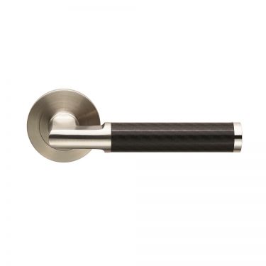 Click Here To Enlarge This Photo Of SWL1118SSS - Carlisle Brass Eurospec 'Carbon' Designer Lever on Round Rose (G304) Satin Stainless Steel