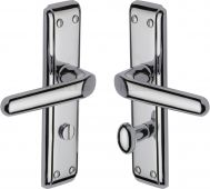 DEC3030-PC Heritage Brass Door Handle For Bathroom Deco Design Polished Chrome Finish