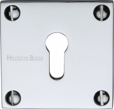 Click Here To Enlarge This Photo Of BAU1556-PC Heritage Brass Keyhole Escutcheon Polished Chrome Finish