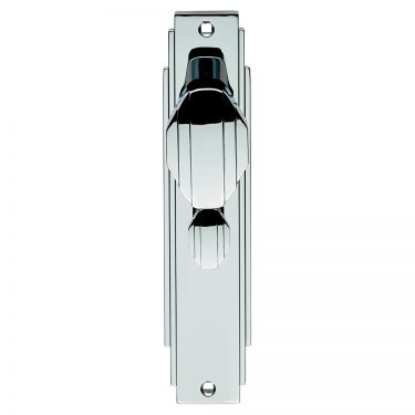 Click Here To Enlarge This Photo Of ADR023CP - Carlisle Brass Art Deco Knob on Bathroom Backplate Polished Chrome