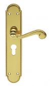 DL271Y - Carlisle Brass 'Chesham' Euro Profile Lever Lock Furniture (47.5mm c/c) Polished Brass