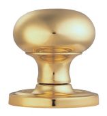 M35C - Carlisle Brass Manital Victorian Mushroom Mortice Knob Set (Concealed Fix) Polished Brass