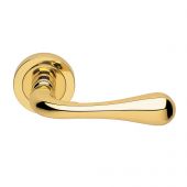 AQ1 - Carlisle Brass Manital 'Astro' Lever on Round Rose Polished Brass
