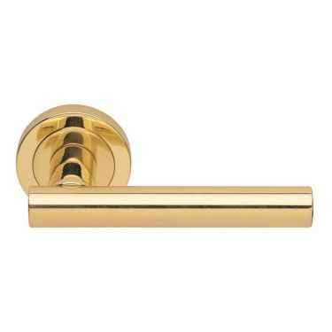 Click Here To Enlarge This Photo Of AQ4 - Carlisle Brass Manital 'Calla' Lever on Round Rose Polished Brass