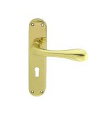 EL21 - Carlisle Brass Manital 'Astro' Lock Lever Handles Polished Brass