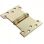 H2N1435PVD - Carlisle Brass Eurospec 102mm x 127mm x 3mm Parliament Hinges c/w Screws PVD Stainless Brass
