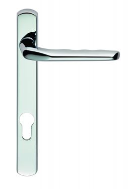 Click Here To Enlarge This Photo Of M86NP92CP - Carlisle Brass Narrow Plate Straight Lever Furniture (92mm Centres - 124mm Screw Centres) Polished Chrome