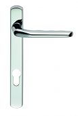 M86NP92CP - Carlisle Brass Narrow Plate Straight Lever Furniture (92mm Centres - 124mm Screw Centres) Polished Chrome