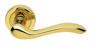 AQ3 - Carlisle Brass Manital 'Apollo' Lever on Round Rose Polished Brass