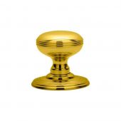 DK39C - Carlisle Brass Delamain Ringed Mortice Knobs (Concealed Fix) Polished Brass