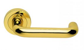 AQ2 - Carlisle Brass Manital 'Studio H' Lever on Round Rose Polished Brass
