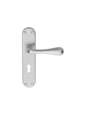 Click Here To Enlarge This Photo Of EL21SC - Carlisle Brass Manital 'Astro' Lock Lever Handles Satin Chrome Satin Chrome