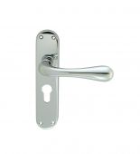 EL21YCP - Carlisle Brass Manital 'Astro' Euro Profile Lock Lever Handles (47.5mm c/c) Polished Chrome
