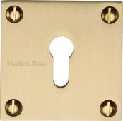 BAU1556-SB Heritage Brass Keyhole Escutcheon Satin Brass Finish