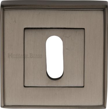 Click Here To Enlarge This Photo Of DEC7000-MB Heritage Brass Key Escutcheon Square Matt Bronze Finish