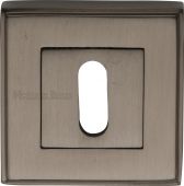 DEC7000-MB Heritage Brass Key Escutcheon Square Matt Bronze Finish