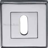 DEC7000-PC Heritage Brass Key Escutcheon Square Polished Chrome Finish