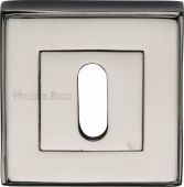 DEC7000-PNF Heritage Brass Key Escutcheon Square Polished Nickel Finish