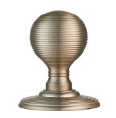 DK37CSN - Carlisle Brass Delamain Reeded Mortice Knobs (Concealed Fix) Satin Nickel