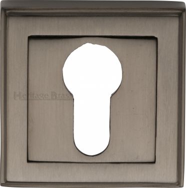 Click Here To Enlarge This Photo Of DEC7020-MB Heritage Brass Euro Profile Cylinder Escutcheon Matt Bronze Finish